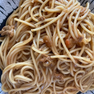 残りカレーを無駄にしないパスタ